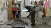 Clip #004 slaughterhouse cleaning in a different light - how stupid can you be? #rubber