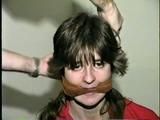 WINDOW WASHER WENDY IS MOUTH STUFFED, HANDGAGGED, CLEAVE GAGGED & HOG-TIED (D30-11)