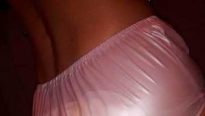 My first time in plastic pants with a stuffer