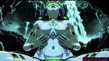 Gol Busty Anime Girl Waterfall Fantasy Nude