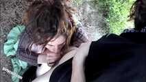 Homeless couple persuaded with money - German subtitles