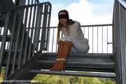 Stella roped on stairs PICS