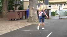 080001 Nikki Pees In The Schoolyard