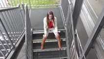 Stella roped hard on stairs 1/2