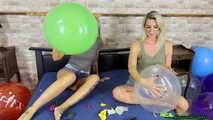 Olivia & Mia - two sexy girls pops your balloons by nail2pop, sit2pop, bite2pop, stomping and one b2p