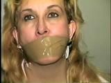 44 Yr OLD HOUSEKEEPER WRAP TAPE TIED AND GAGGED, HANDGAGGED & F0RCED TO SMELL HER STINKY SWEATY HIGH HEEL SHOE (D56-14)