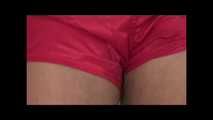 Watch Katharina not beeing able to hold her pee while beeing tied and gagged to a pole