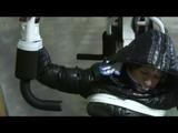 03:00 Min. video with Katharina tied and gagged in a shiny nylon downjacket