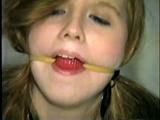 18 Yr OLD HIGH SCHOOL RED HEAD, BALL-GAGGED, TAPED & HANDCUFFED (D25-4)