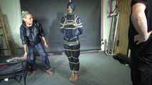 Aiyana bound, gagged and vibed by Ms. Ungeniert in shiny nylon Rainwear and she really enjoyed it!!!