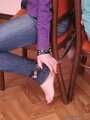 Alexa and Catt - Dominant lover tied adorable Alexa and Catt to the chairs
