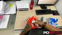 Kinky trick or dick game at the office almost caught