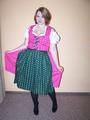 Tied in a bavarian costume