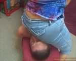 Cassandra, sitting and tickling