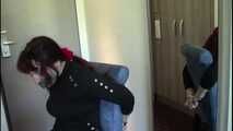 American Domme Shackled To a chair