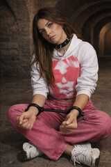 Relaxed Slavegirls Cuffed And With Slavecollar