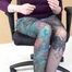 1115 Fetisha in Turtleneck and Fishnets Ziptied to a chair