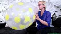 Blow2Pop clear U16 yellow polka dot