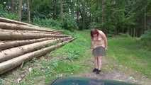 Aurora walks naked