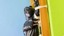 Breathplay in unbreathable, thick PVC overall.