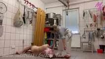 #Slaughter in white - My long white #rubberapron in use
