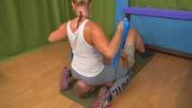 Katrin and her human workout-bench