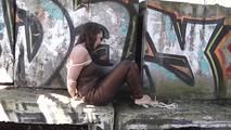 Susanne outdoor tied up with rope 2/2