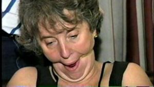 56 yr old neighbor, ball-gagged, crotch-roped & panty-less (D15-8)
