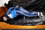 Jill tied and gagged in shiny nylon 