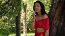 Elizaveta is smoking two all white cigs in a row