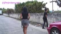 030062 Salma & Susana Have To Stop The Car For Urgent Roadside Pees