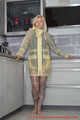 Miss Francine in yellow Schmuddelwedda raincoat