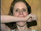 24 Yr OLD FRENCH GIRL LAURA IS WRIST GAGGED, STUFFS HER OWN MOUTH & HANDGAGGED (D48-3)