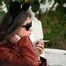 Absolutely divine babe Irina is smoking a 120mm during her daily walk in the park