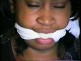 19 Yr OLD BLACK STUDENT MOUTH STUFFED, TAPE GAGGED, TIED HANDS OVERHEAD TO STAIRWAY & BLINDFOLDED (D46-5)