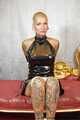  Miss Francine gefesselt im sexy Lack Outfit und streng geknebelt mit gestopftem Mund