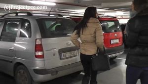 078069  Rachel Pees In The Parking Garage 