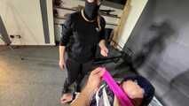 Rachel adams tied and gagged in shiny nylon Clothes