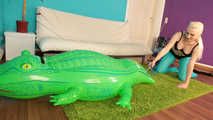 133 Chrissy rides the crocodile