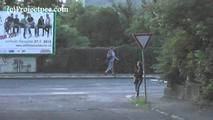 078037 Rachel Evans Takes A Desperate Pee On Her Way Home