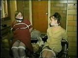 BOTH GAGGED WITH CARRIE'S STINKY SWEATY SOCK (D13-4)