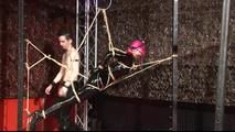 Flammenkuss Heavy Rubber Bondage live from BoundCon X