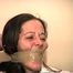 26 YEAR OLD FASHION MODEL GETS TAKEN HOSTAGE MOUTH STUFFED, WRAP TAPE GAGGED, TOE-TIED, BALL-TIED WITH DUCT TAPE AND ROPE ON THE FLOOR.  (D64-2)