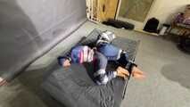 Aiyana and Ms Ungeniert bound and gagged in shiny nylon Rainwear