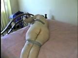  69 Yr OLD TIT-TIED, HANDCUFFED, BALL-GAGGED HOSTAGE (D18-11)