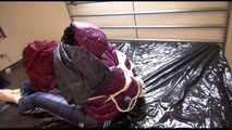 Get 2 Archive Videos with Mara bound and gagged in her shiny nylon Downwear