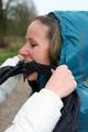 Petra tied and gagged by Jill in downjackets