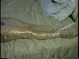 26 Yr OLD K-MART CLERK MUMMY PLASTIC WRAPPED NAKED, WRAP TAPE GAGGED, SPANKED & FOOT TICKLED (D38-16)