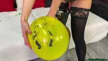 sexy topless pump2pop seven balloons with the helium tank