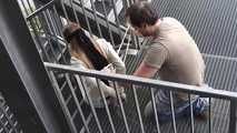 Stella roped hard on stairs 1/2